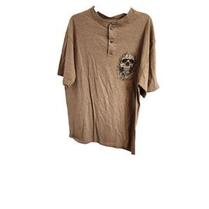 Harley-Davidson Deadwood SD Men's XL Quarter Button Cotton Blend T-Shirt